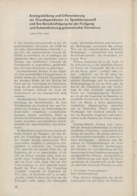 Dokument Analogiebildung und Differenzierung als Grundoperationen im Sprachlernproze&szlig; und ihre Ber&uuml;cksichtigung bei der Festigung und Automatisierung grammatischer Kenntnisse