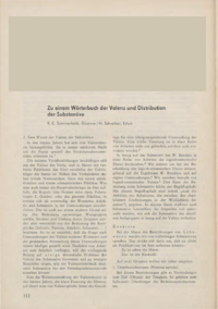 Dokument Zu einem Wörterbuch der Valenz und Distribution der Substantive