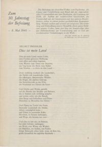Dokument Zum 30. Jahrestag der Befreiung – 8. Mai 1945 –