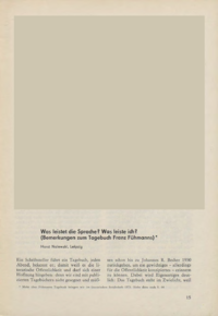 Dokument Was leistet die Sprache? Was leiste ich?