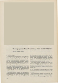 Dokument Überlegungen zur Kausalbestimmung in der deutschen Sprache