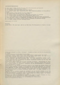 Dokument Autorenverzeichnis/Impressum