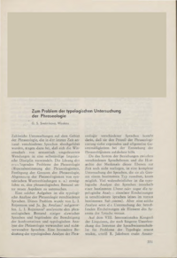 Dokument Zum Problem der typologischen Untersuchung der Phraseologie