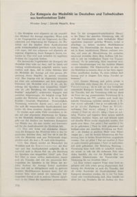 Dokument Zur Kategorie der Modalit&auml;t im Deutschen und Tschechischen aus konfrontativer Sicht