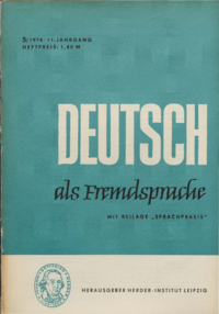 Dokument Deutsch als Fremdsprache Ausgabe 05 1974