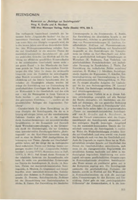 Dokument Rezension zu „Beiträge der Soziolinguistik“ Hrsg. R. Große und A. Neubert VEB Max Niemeyer Verlag, Halle (Saale) 1974, 226 S.