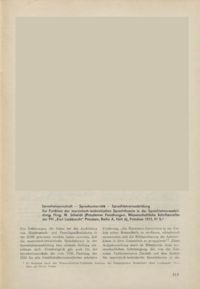 Dokument Sprachwissenschaft &ndash; Sprachunterricht &ndash; Sprachlehrerausbildung