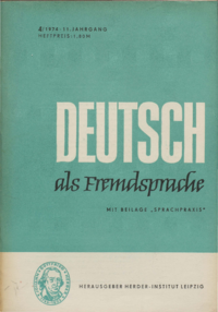 Dokument Deutsch als Fremdsprache Ausgabe 04 1974
