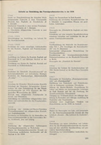 Dokument Zeittafel zur Entwicklung des Fremdsprachenunterrichts in der DDR