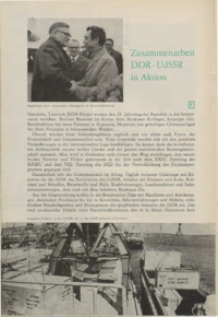 Dokument Zusammenarbeit DDR &ndash; UdSSR in Aktion