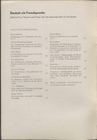 Dokument Inhaltsverzeichnis