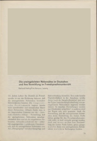 Dokument Die uneingeleiteten Nebensätze im Deutschen und ihre Vermittlung im Fremdsprachenunterricht