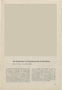Dokument Die Modalverben im Deutschunterricht für Amerikaner
