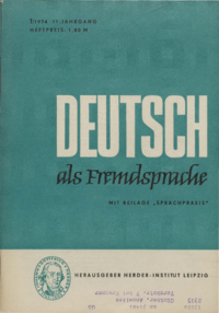 Dokument Deutsch als Fremdsprache Ausgabe 01 1974