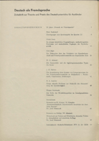 Dokument Inhaltsverzeichnis