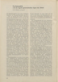 Dokument Die Satzmodelle und die logisch-grammatischen Typen des Satzes
