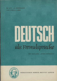 Dokument Deutsch als Fremdsprache Ausgabe 05 1973