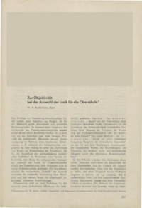 Dokument Zur Objektivit&auml;t bei der Auswahl der Lexik f&uuml;r die Oberschule