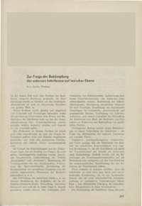 Dokument Zur Frage der Bek&auml;mpfung der externen Interferenz auf lexischer Ebene