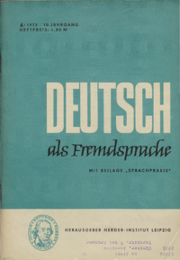Dokument Deutsch als Fremdsprache Ausgabe 04 1973