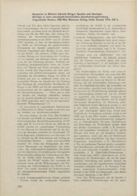 Dokument Rezension zu Wilhelm Schmidt (Hrsg.): Sprache und Ideologie Beiträge zu einer marxistisch-leninistischen Sprachwirkungsforschung