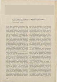 Dokument Satzmodelle mit prädikativem Adjektiv im Deutschen