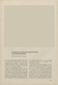 Dokument Zur Kontext- und Situationsgebundenheit in Grammatikübungen