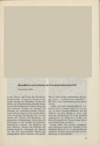 Dokument Bewußtheit und Imitation im Fremdsprachenunterricht