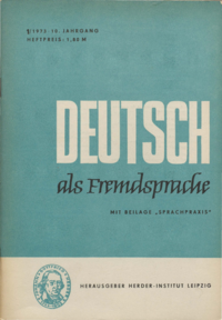 Dokument Deutsch als Fremdsprache Ausgabe 01 1973
