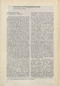 Dokument Grammatik und Fremdsprachenunterricht