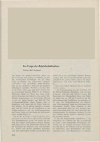 Dokument Zur Frage der Adjektivdeklination