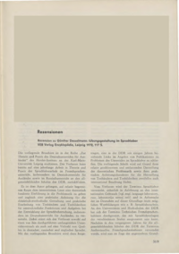 Dokument Rezension zu Günther Desselmann: Übungsgestaltung im Sprachlabor