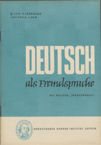 Dokument Deutsch als Fremdsprache Ausgabe 05 1972