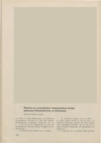Dokument Notizen zur semantischen Interpretation einiger polysemer Konjunktionen im Deutschen