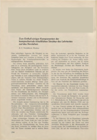 Dokument Zum Einflu&szlig; einiger Komponenten der kompositorisch-inhaltlichen Struktur des Lehrtextes auf das Verstehen