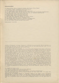 Dokument Autorenverzeichnis/Impressum