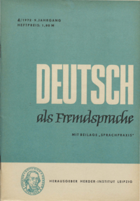Dokument Deutsch als Fremdsprache Ausgabe 04 1972