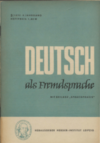 Dokument Deutsch als Fremdsprache Ausgabe 03 1972