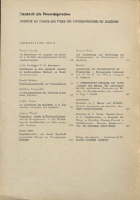 Dokument Inhaltsverzeichnis