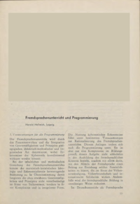 Dokument Fremdsprachenunterricht und Programmierung