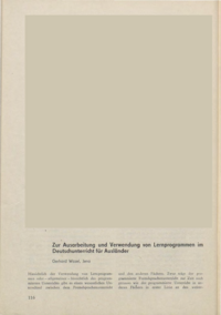 Dokument Zur Ausarbeitung und Verwendung von Lernprogrammen im Deutschunterricht f&uuml;r Ausl&auml;nder