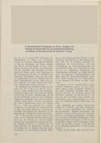 Dokument 2. Gesamtstaatliche Fachtagung zum Thema „Aufgabe und Stellung der Konversation bei der sozialistischen Erziehung und Bildung im Deutschunterricht für Ausländer“ in Prag