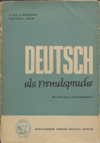 Dokument Deutsch als Fremdsprache Ausgabe 01 1972
