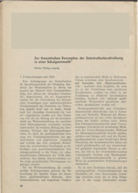 Dokument Zur theoretischen Konzeption der Satzstrukturbeschreibung in einer Schulgrammatik