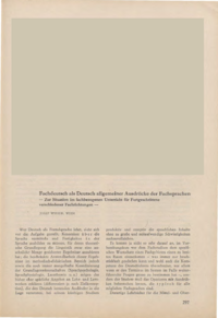 Dokument Fachdeutsch als Deutsch allgemeiner Ausdr&uuml;cke der Fachsprachen
