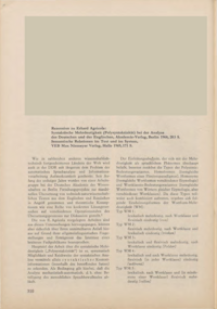 Dokument Rezension zu Erhard Agricola: Syntaktische Mehrdeutigkeit (Polysyntaktizit&auml;t) bei der Analyse des Deutschen und des Englischen / Semantische Relationen im Text und im System