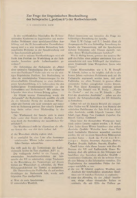 Dokument Zur Frage der linguistischen Beschreibung der Subsprache („podjasyk“) der Radioelektronik