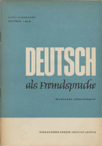 Dokument Deutsch als Fremdsprache Ausgabe 03 1971