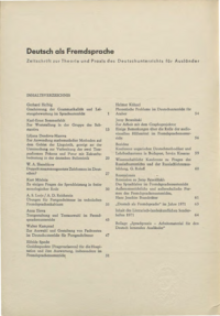 Dokument Inhaltsverzeichnis