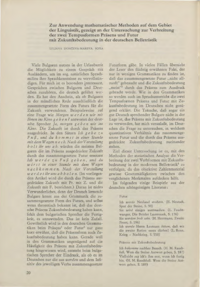 Dokument Zur Anwendung mathematischer Methoden auf dem Gebiet der Linguistik, gezeigt an der Untersuchung zur Verbreitung der zwei Tempusformen Präsens und Futur mit Zukunftsbedeutung in der deutschen Belletristik